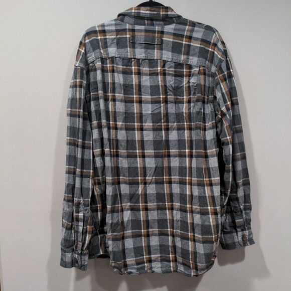 Duluth Mens Magna Ready Free Swingin Flannel Relaxed Fit LS Shirt Size XL Gray - Picture 10 of 13